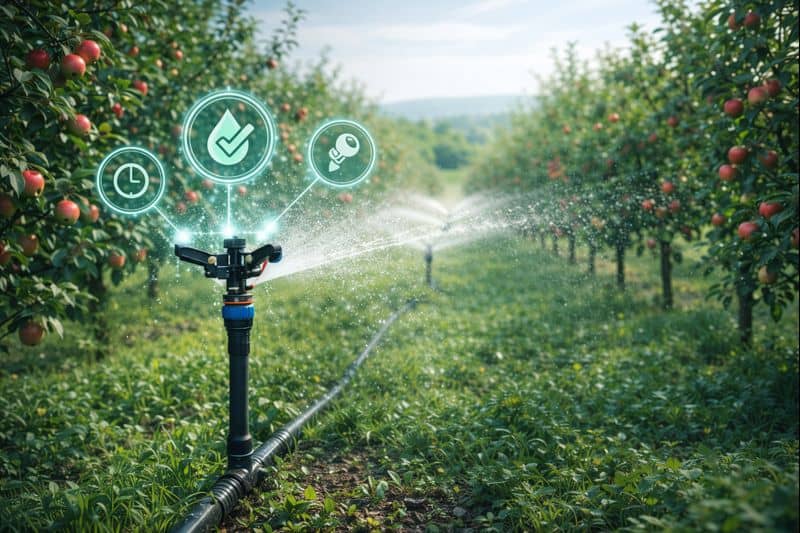 Modern tarlada aktif sulama görüntüsü